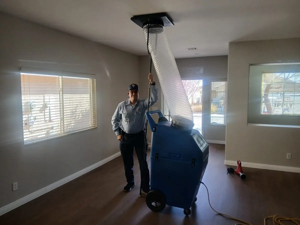 Professional Dryer Vent Cleaning work inside a Imperial home
